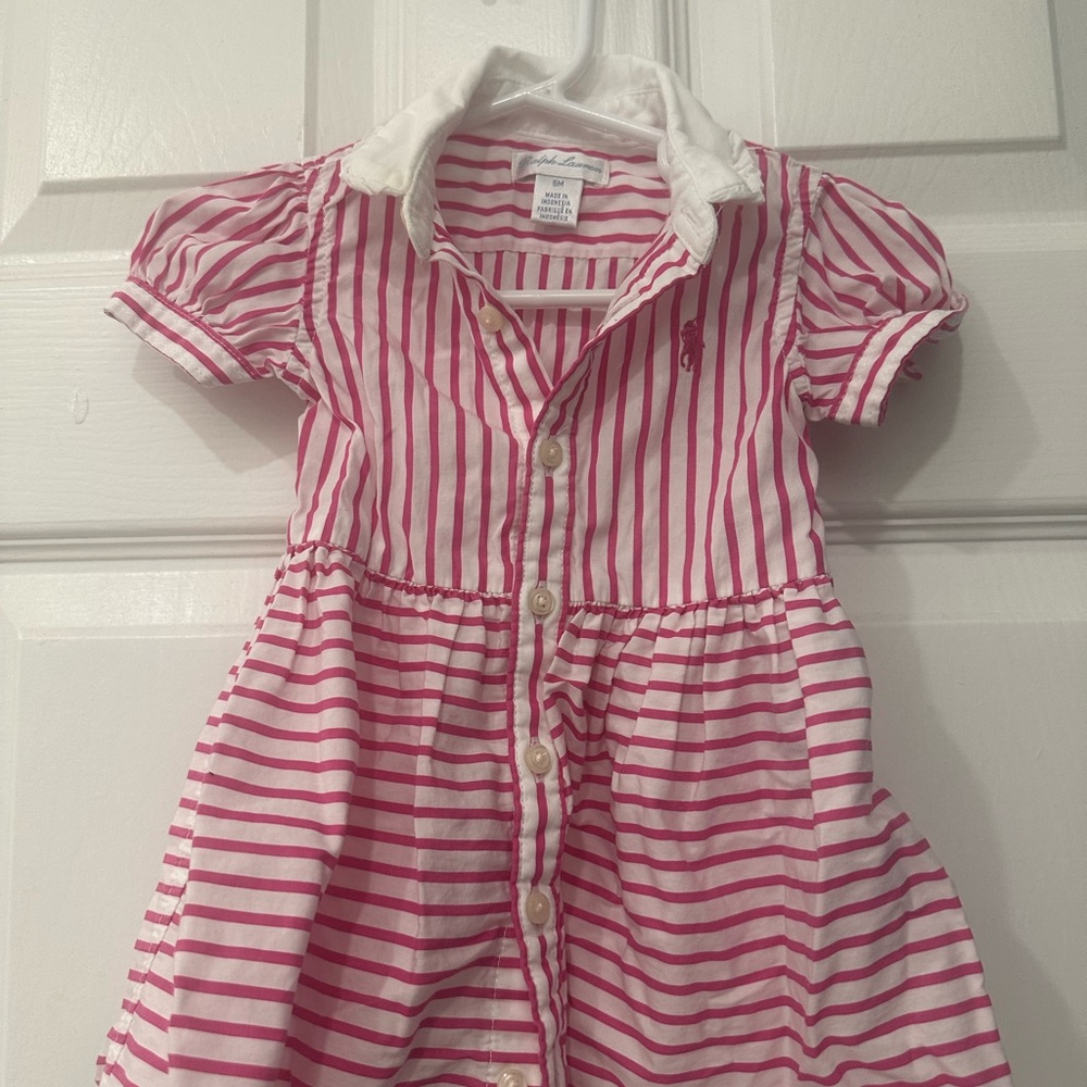 Pink Striped Button-Up Dress